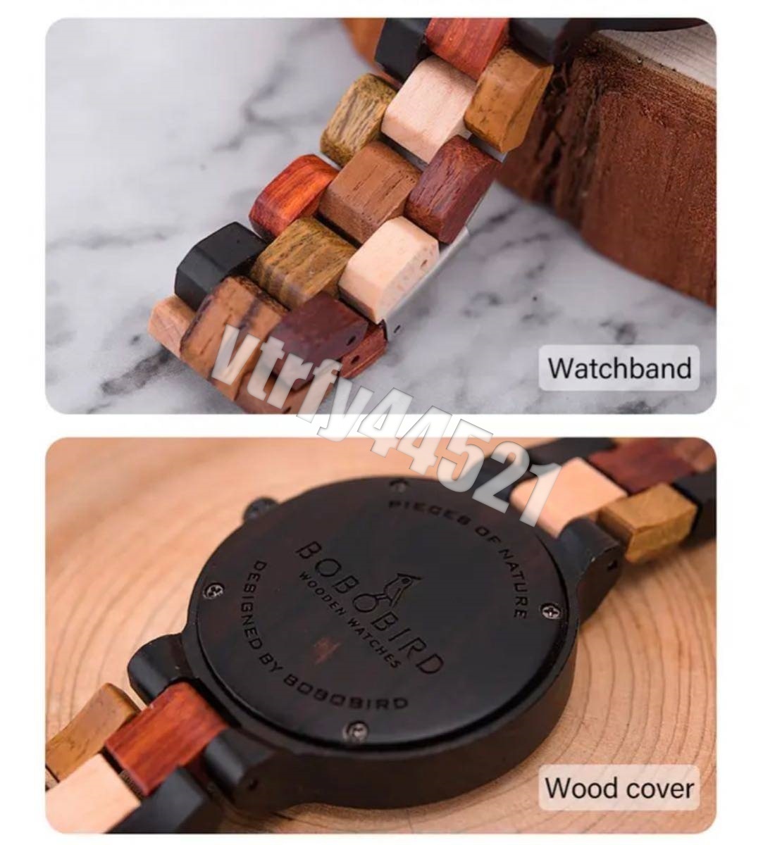特価●木製バンド　腕時計　クォーツ時計　おしゃれ　カジュアル　 P14-4WOMEN_画像8