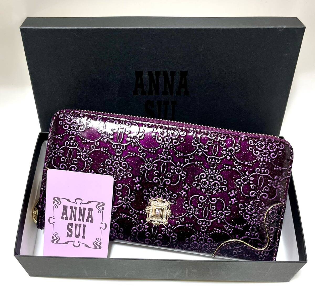 【新品未使用】ANNA SUI 財布 ルーミー 紫 パープル ラウンドファスナー アナスイ_画像8