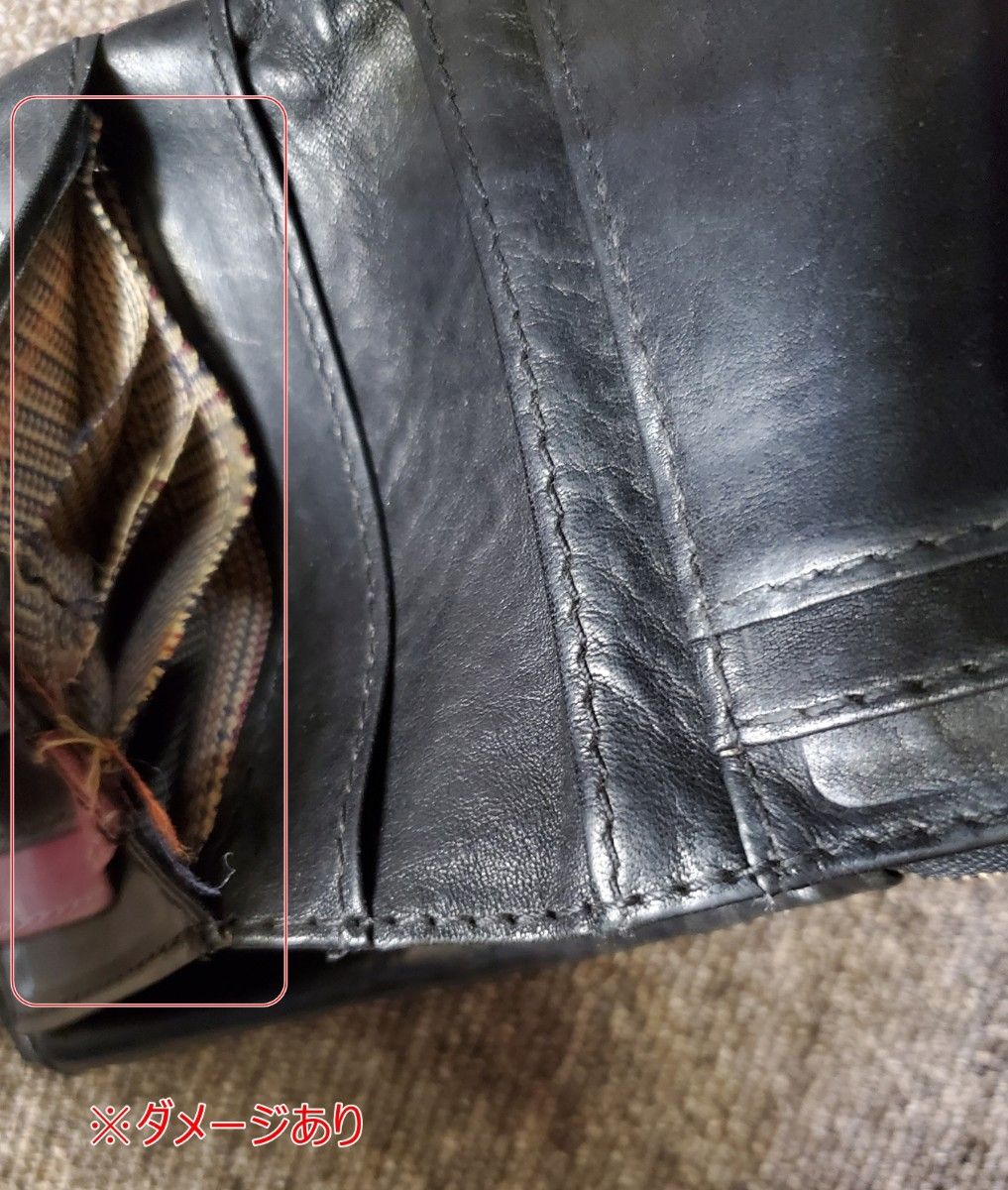 【管M015】●　 財布 ITADAKI 二つ折り財布 革財布 赤紫