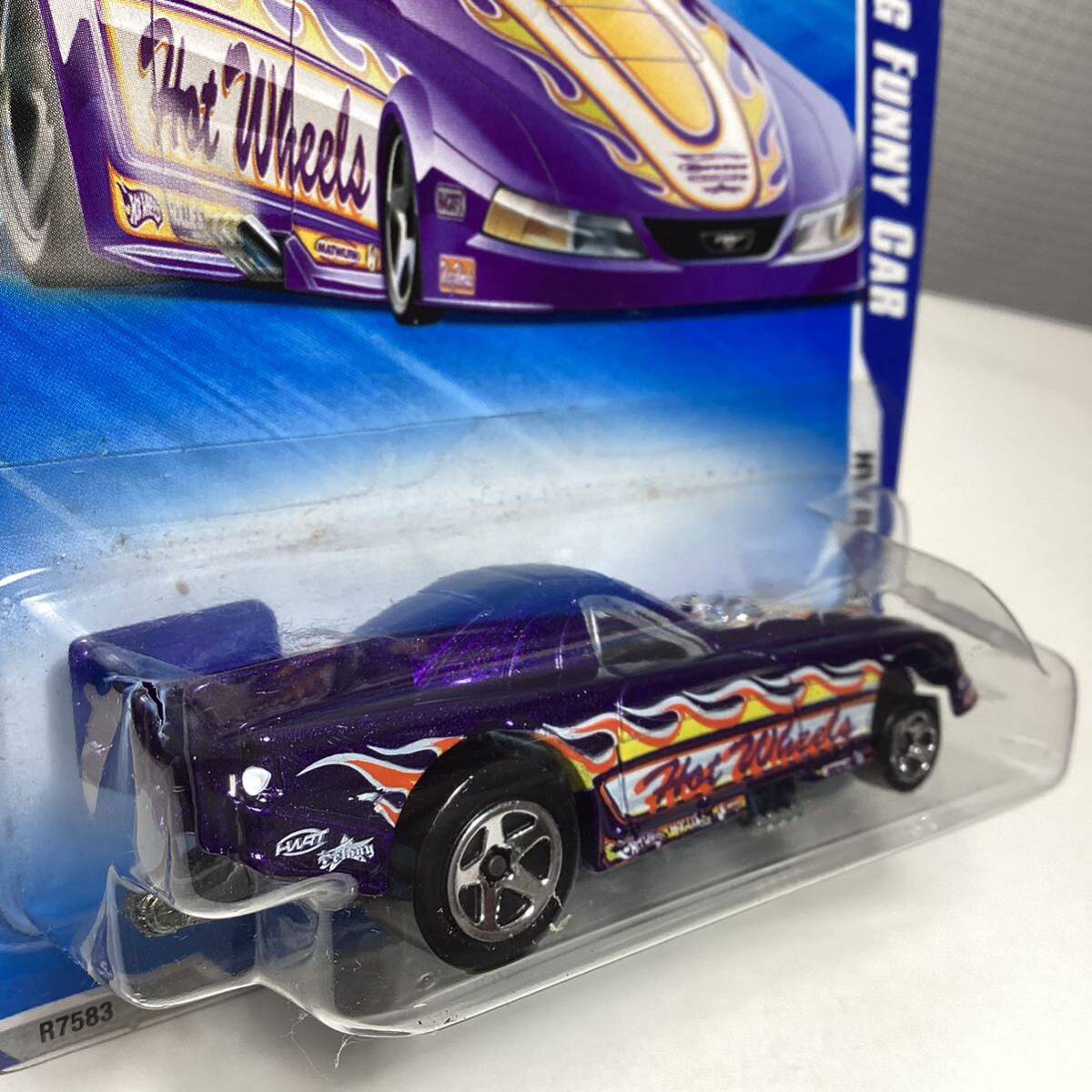 ☆ホットウィール☆ フォード マスタング ファニーカー 紫 ブリスター割れ少あり Hot Wheelsの画像4