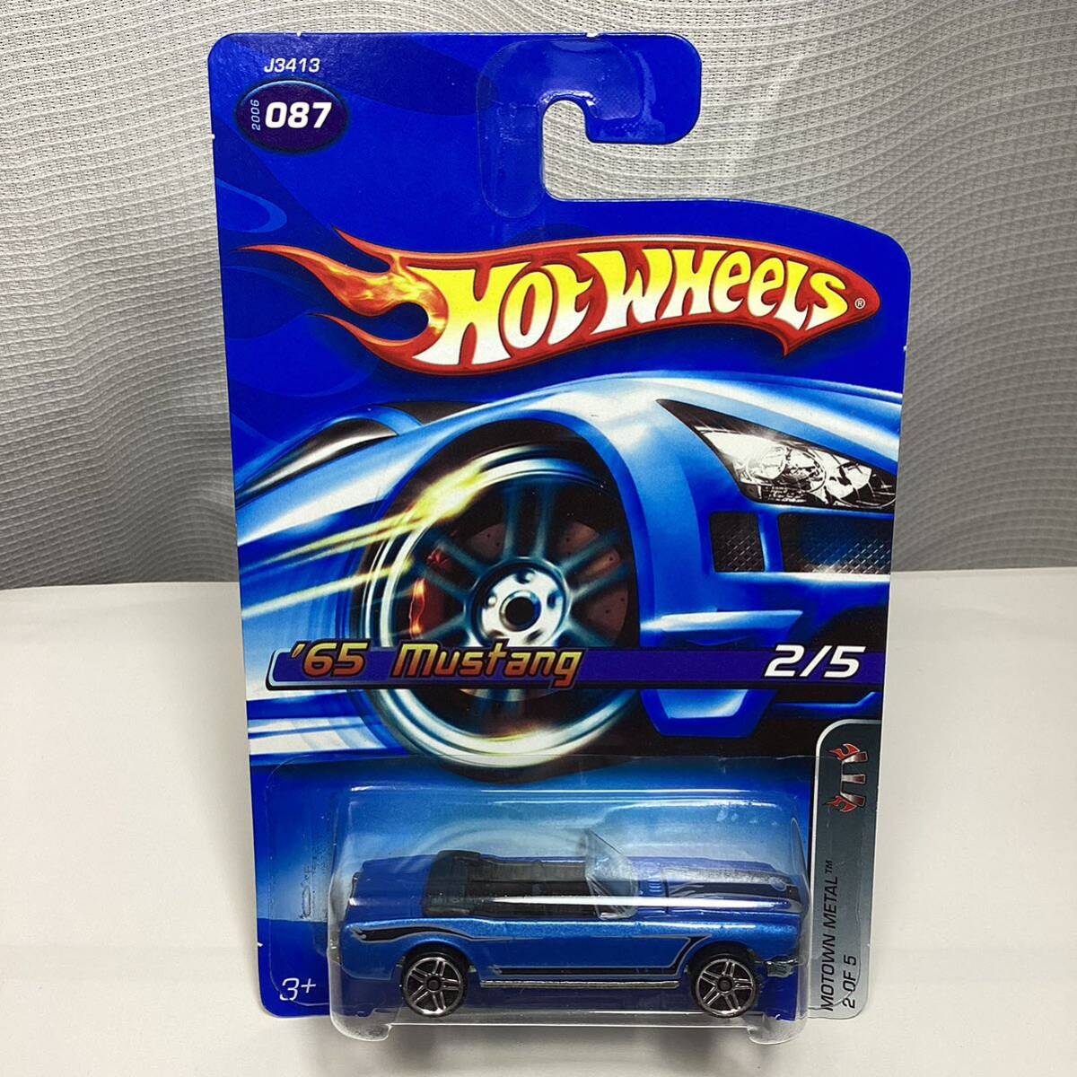 ☆ホットウィール☆ '65 フォード　マスタング　コンバーチブル　水色　Hot Wheels_画像2