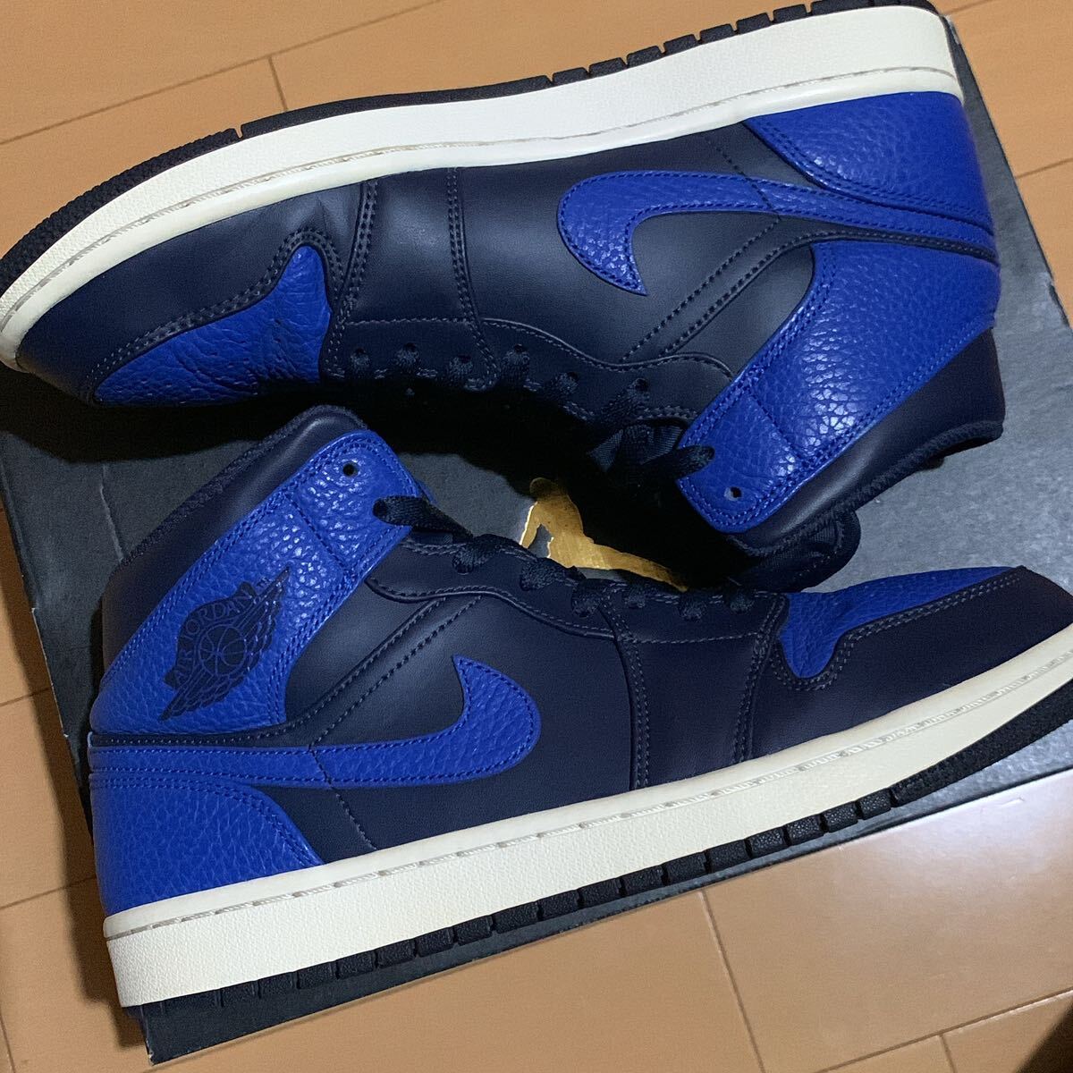 NIKE AIR JORDAN 1 MID ナイキ エア ジョーダン ミッド ゲームロイヤル 27.5 cm ブルー ホワイト ブラック