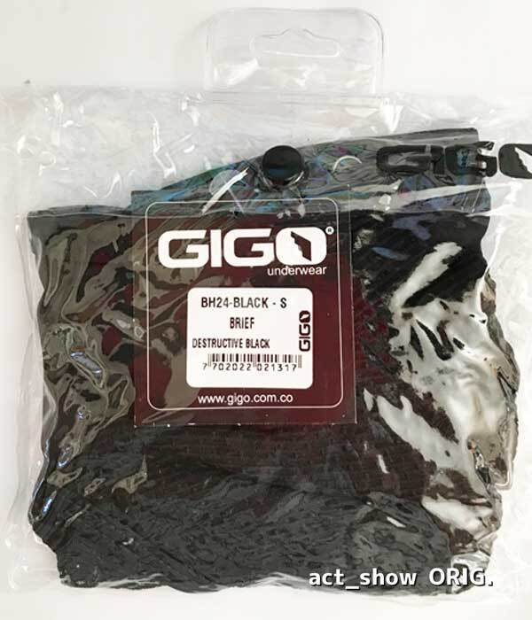 ＊新品未使用 GIGOギーゴ DESTRUCTIVE BRIEF BH24（ブラック/S）正規品 シースルービキニブリーフ おしゃれメンズ下着 透け透け男性下着_画像8