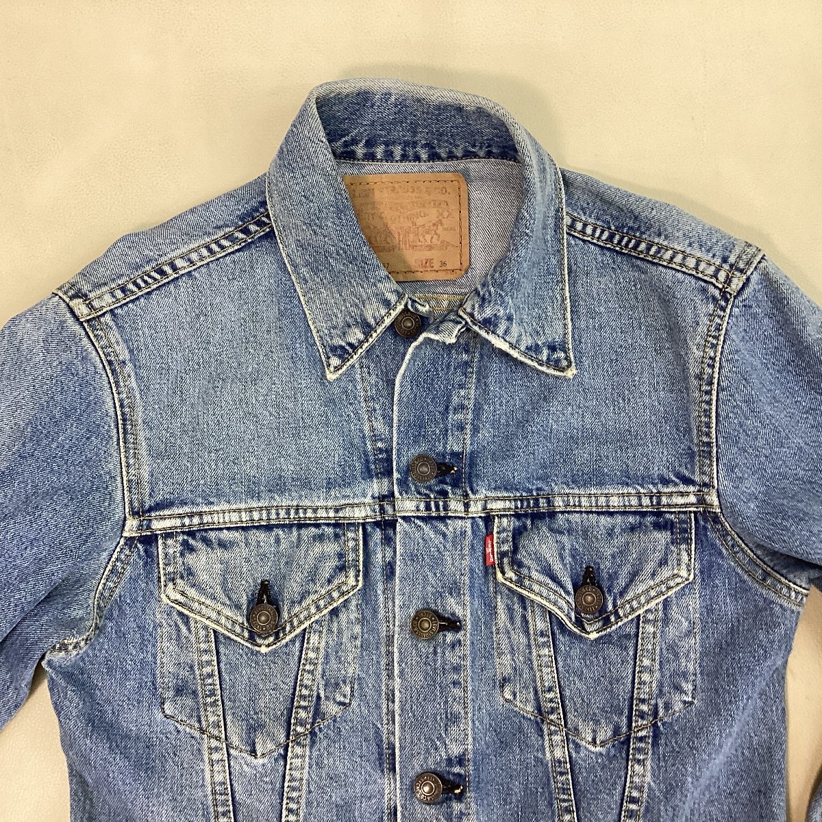 ■96年製 Levi's リーバイス 557 Gジャン デニムジャケット 71557-02 BIG E 日本製 復刻 ヴィンテージ サイズ36 インディゴブルー系■_画像3