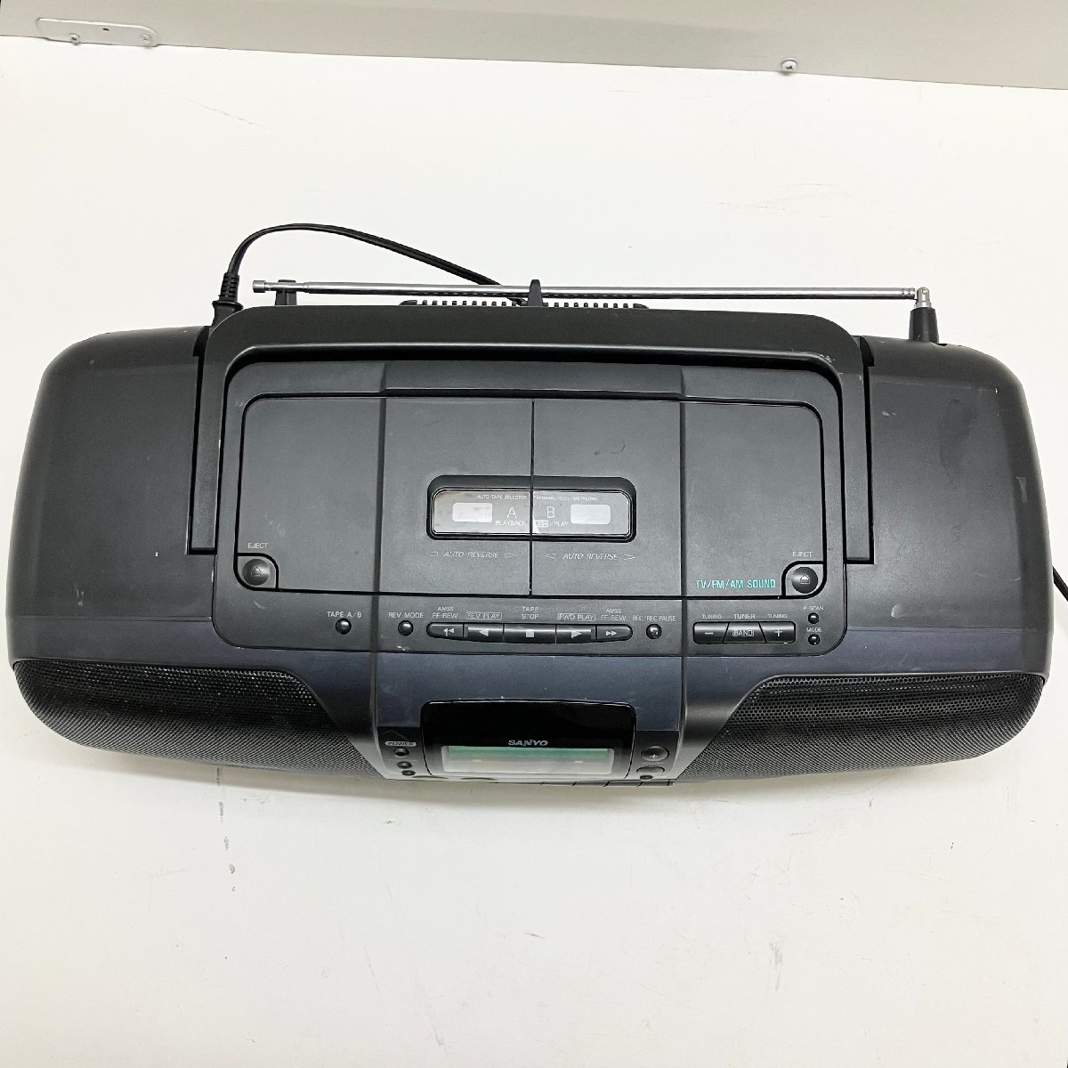 ◆【ジャンク品】SANYO サンヨー PH-PR950 Primaire CD ラジオ カセット レコーダー FM/AM 1994年製 当時物 黒 現状品 (E4)N/G60306/3/6.0_画像4