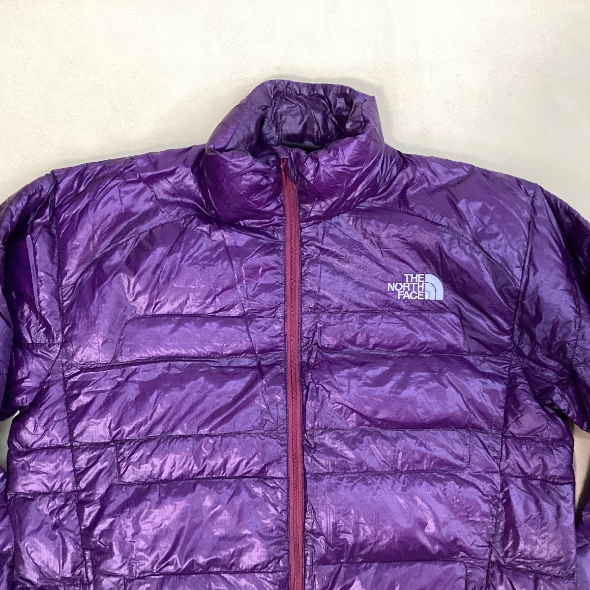 ■美品 THE NORTH FACE ザノースフェイス サミットシリーズ ND18954 ライトヒートダウンジャケット 防寒 メンズ サイズM パープル/0.18kg■_画像2