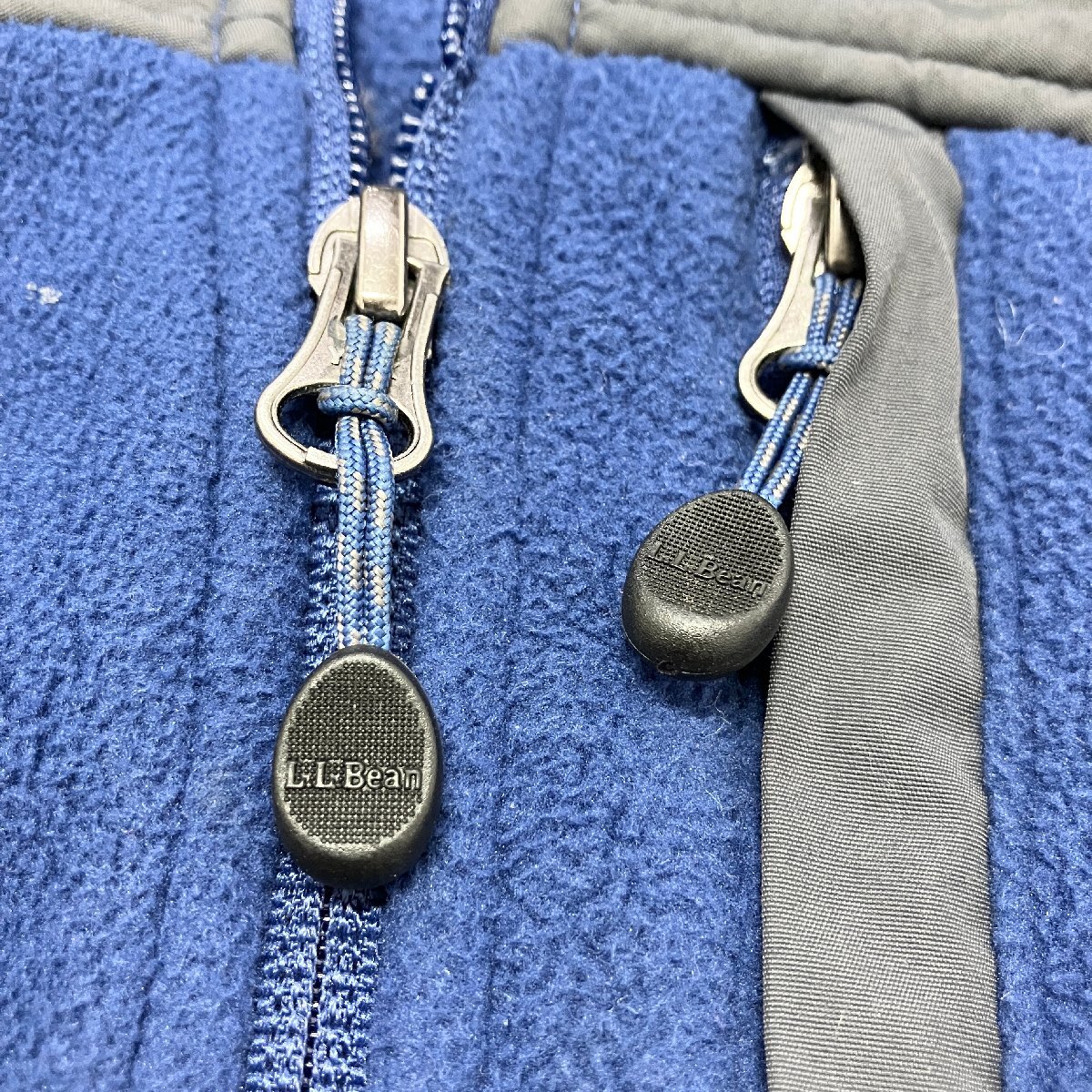 ●L.L.Bean エルエルビーン フリースジャケット アウター POLARTEC 刺繍ロゴ フルジップ ポリエステル ブルー系 サイズM メンズ 0.64kg●の画像5