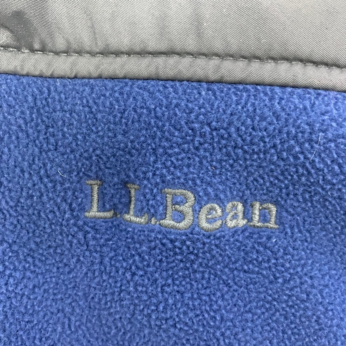 ●L.L.Bean エルエルビーン フリースジャケット アウター POLARTEC 刺繍ロゴ フルジップ ポリエステル ブルー系 サイズM メンズ 0.64kg●の画像3