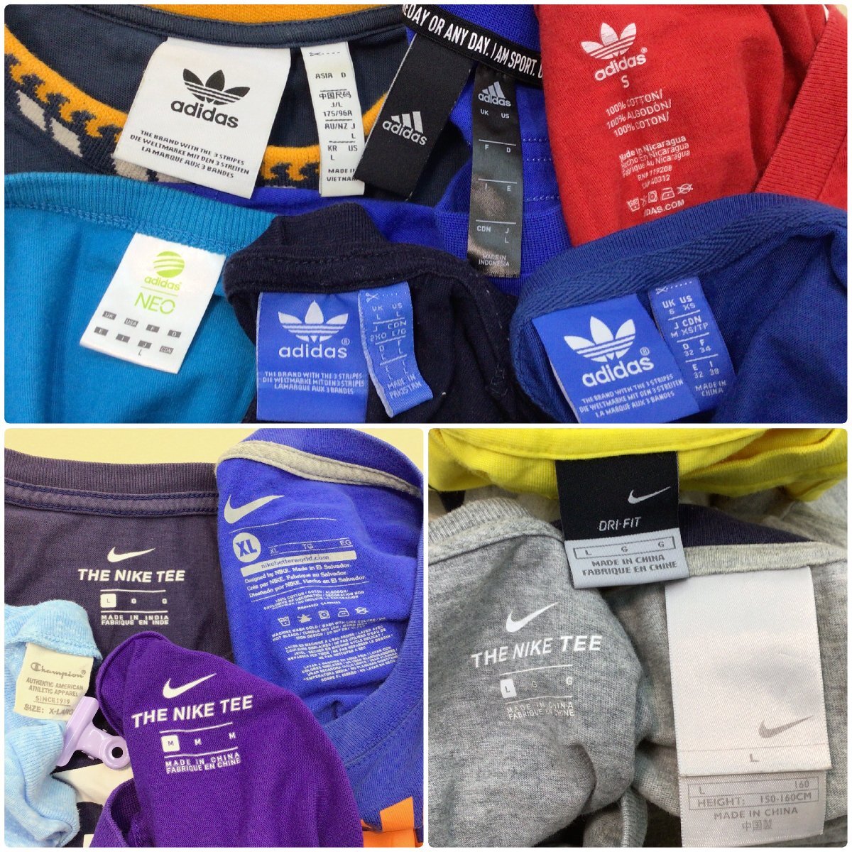 ■adidas/NIKE/Champion Tシャツ 15点 まとめ売り メンズ・レディースMIX スポーツ 中古卸 古着 プリント /2.52kg■_画像10