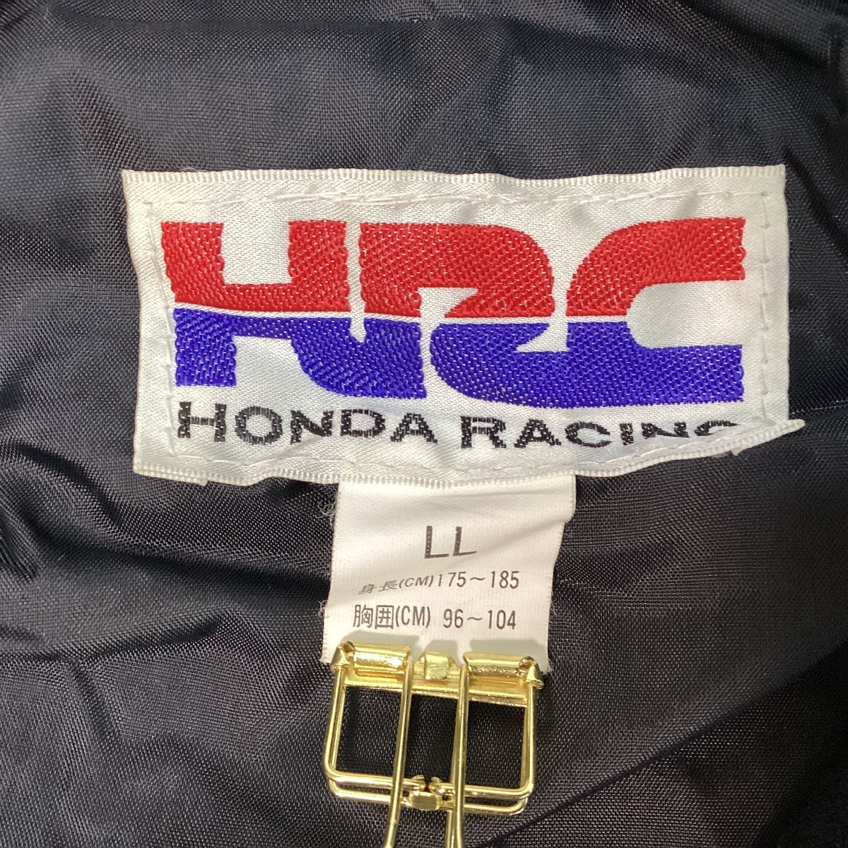 ■希少 HRC HONDA RACING ホンダレーシング モーターサイクル ナイロンライダースジャケット ヴィンテージ レトロ サイズLL 紫/1.22kg■_画像7