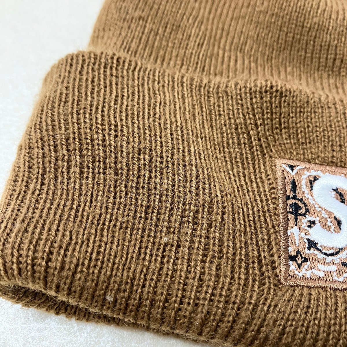 ●NEWERA × Supreme Bandana Box Logo ニューエラ シュプリーム 19AW バンダナボックスロゴ Beanie ビーニー 茶 ブラウン sizeF 0.07kg●_画像10