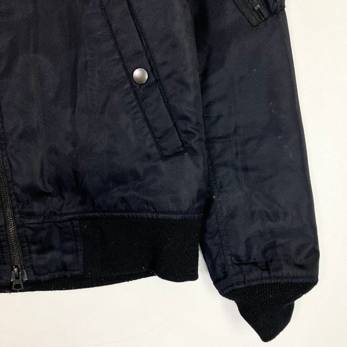 ◆【古着】ALPHA INDUSTRIES アルファインダストリーズ フライトジャケット MA-1 ブルゾン アウター ナイロン Sサイズ 黒 メンズ 0.64kgの画像5