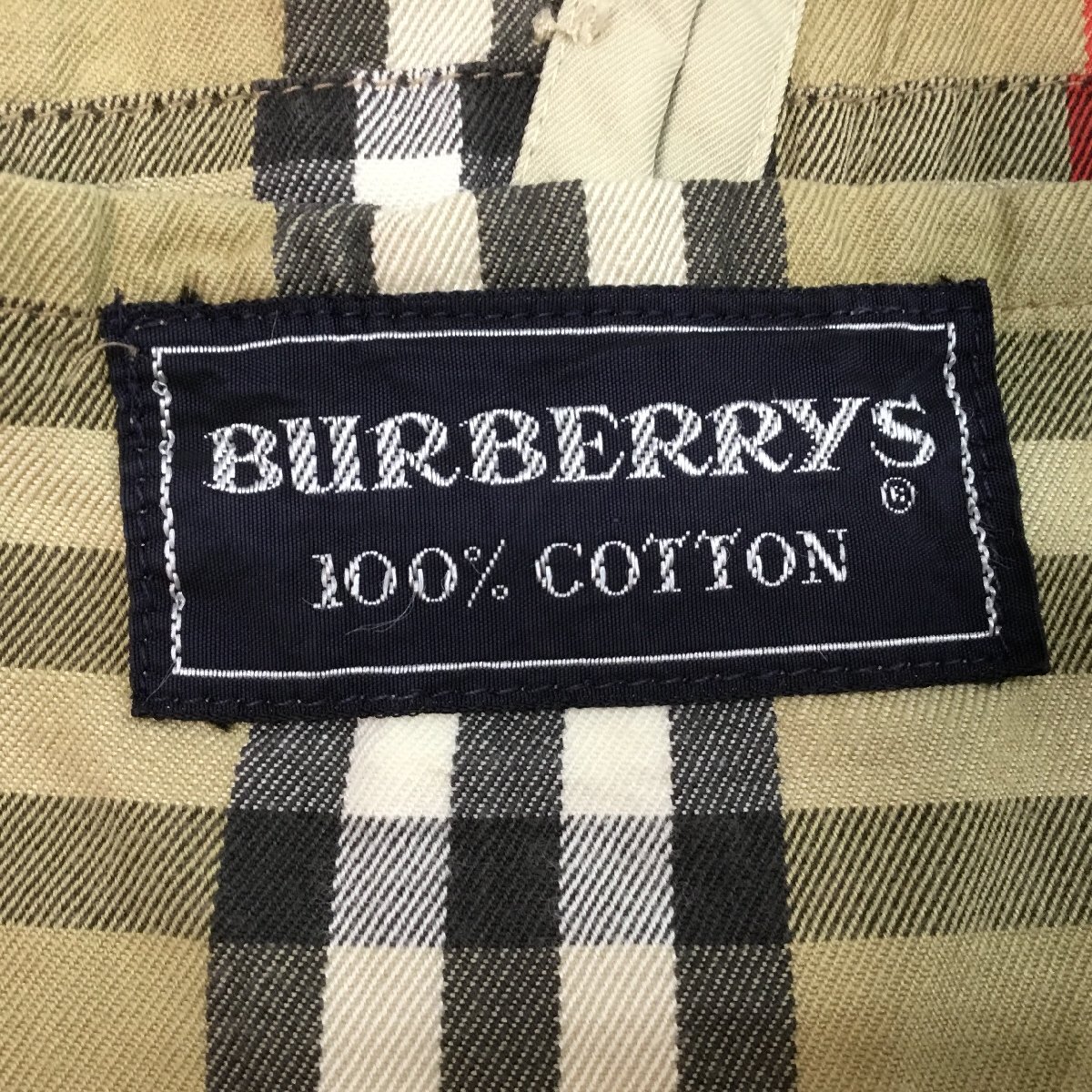 ■BURBERRY LONDON バーバリーロンドン ステンカラーコート ノバチェック コットン レディース 平置き採寸参照 ベージュ /0.76kg_画像9