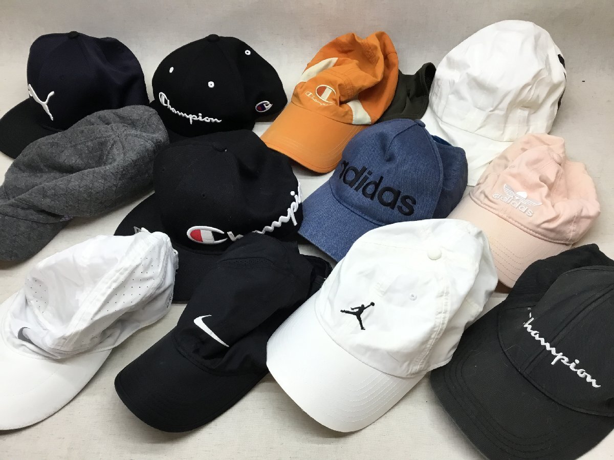 ■SPORTS CAPS スポーツブランド キャップ ハット サンバイザー他 まとめ売り 合計45個 中古品 /4.48kg■_画像4