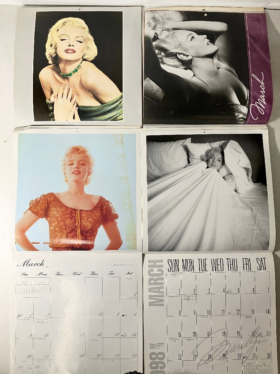 ★希少 Marilyn Monroe マリリンモンロー カレンダー 1995年 1996年 1997年 1998年 まとめ売り 現状品 0.9kg★の画像4