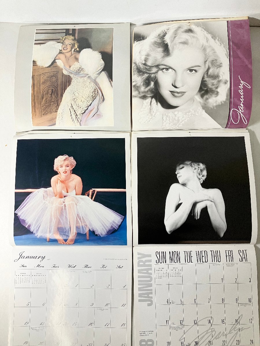 ★希少 Marilyn Monroe マリリンモンロー カレンダー 1995年 1996年 1997年 1998年 まとめ売り 現状品 0.9kg★の画像3