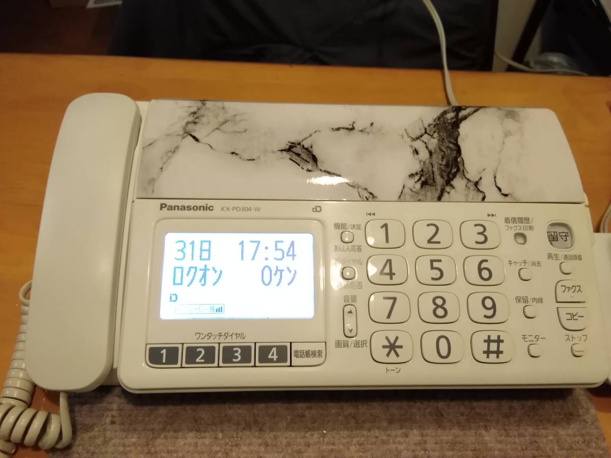 12[ беспроводная телефонная трубка есть FAX память прием беспокойство телефон поступление отказ автоматика .... отвечающий .]Panasonic Panasonic FAX машина KX-PD304-W( мрамор рисунок )
