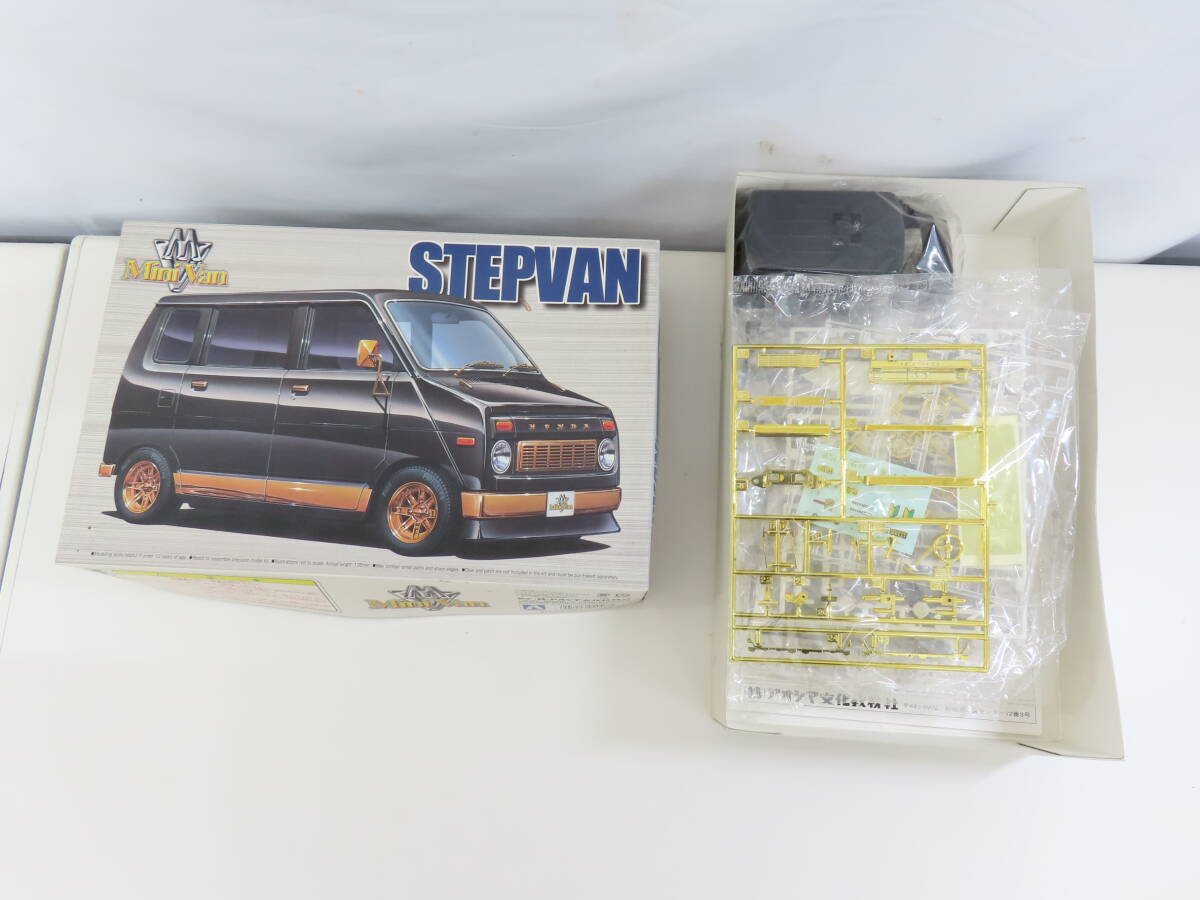 KSD-73【 STEPVAN 6】 1/20 ステップバン(1972年式) ゴールドメッキパーツ使用 Mini van アオシマ 未組立 長期保管品 未使用 動作未確認_画像4