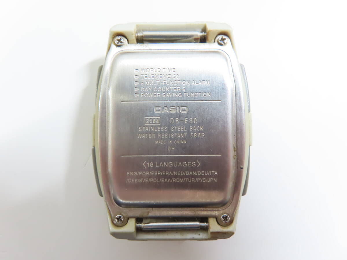 KSE-105【 CASIO 】 カシオ データバンク DB-E30 タフソーラー 腕時計 本体のみ 現状品 ジャンク_画像4