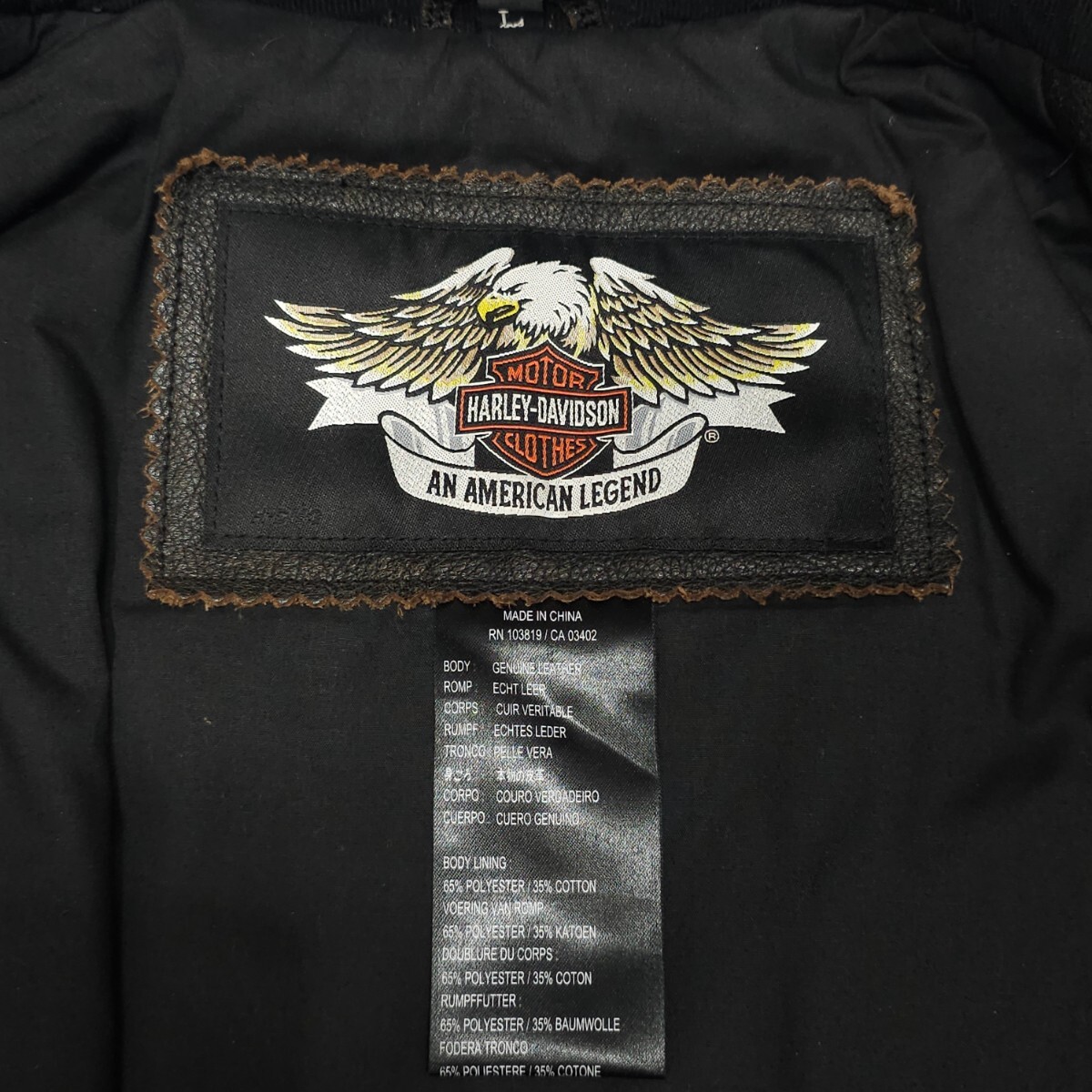 HARLEY DAVIDSONハーレーダビッドソン 袖取り外し2way中綿入り HARLEY DAVIDSONハーレーダビッドソン 袖取り外し2way中綿入り