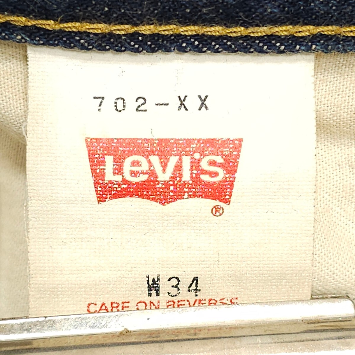 Levi'sリーバイス☆702XX ジーンズW34ヴィンテージ復刻 赤耳ビッグE BIG-E革パッチ メンズ ジーパン日本製J22デニムパンツ140周年記念