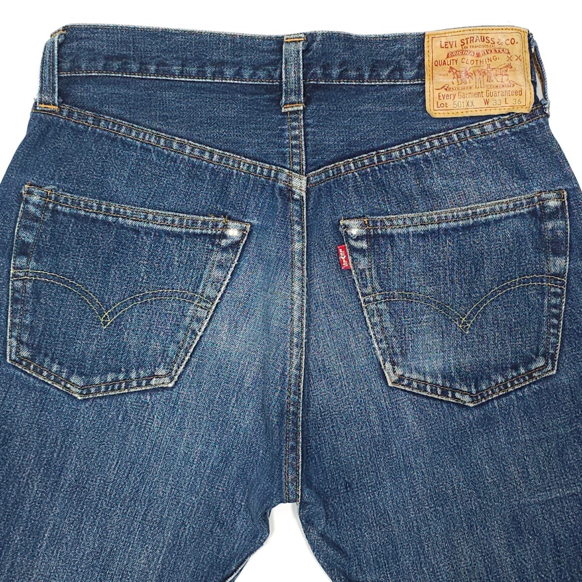 米国製Levi'sリーバイス☆501XXヴィンテージ復刻W33ジーンズ ジーパン デニムパンツBIG-EビッグE赤耳555バレンシア工場USAアメリカ製