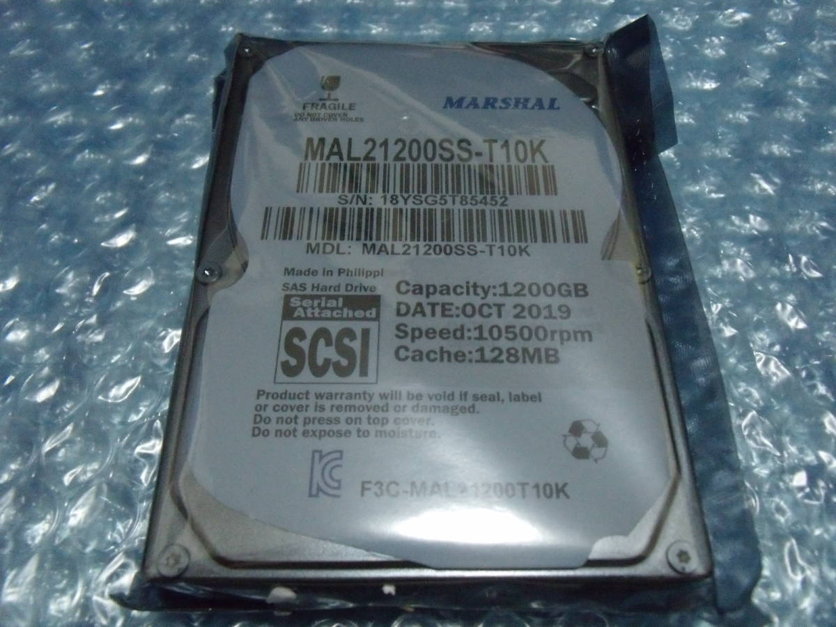 【送料込み・即決】未開封 MARSHAL リファービッシュ MAL21200SS-T10K 2.5インチ SAS 1.2TB 1200GB 10500rpm 128Mキャッシュ HDD_画像1