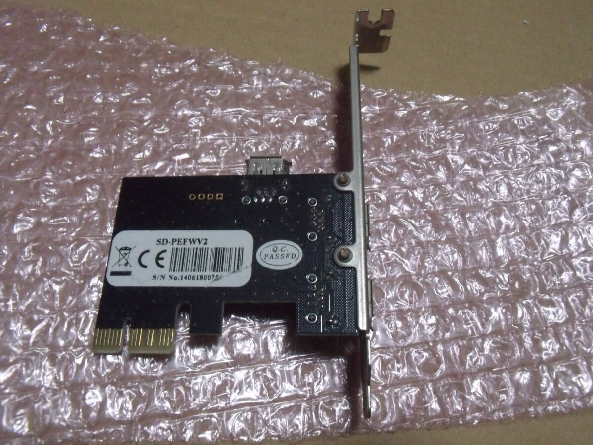 【送料込み 即決】AREA SD-PEFWV2 IEEE1394A PCI Express x1 外部2ポート 内部1ポート 増設ボード　_画像2