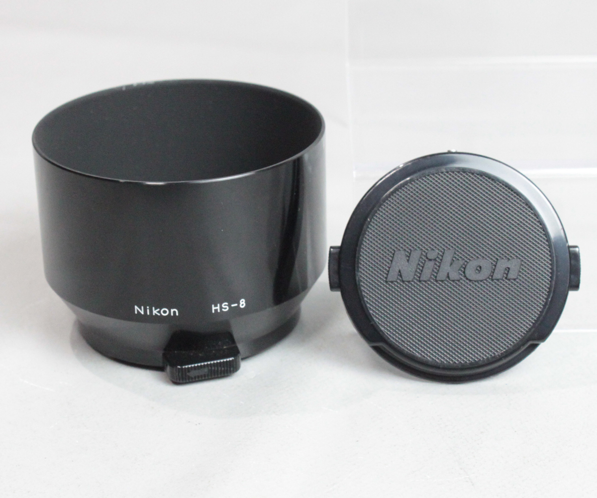 020940 【良品 ニコン】 Nikon HS-8 スナップオンタイプメタルレンズフード&52mmキャップ_画像1