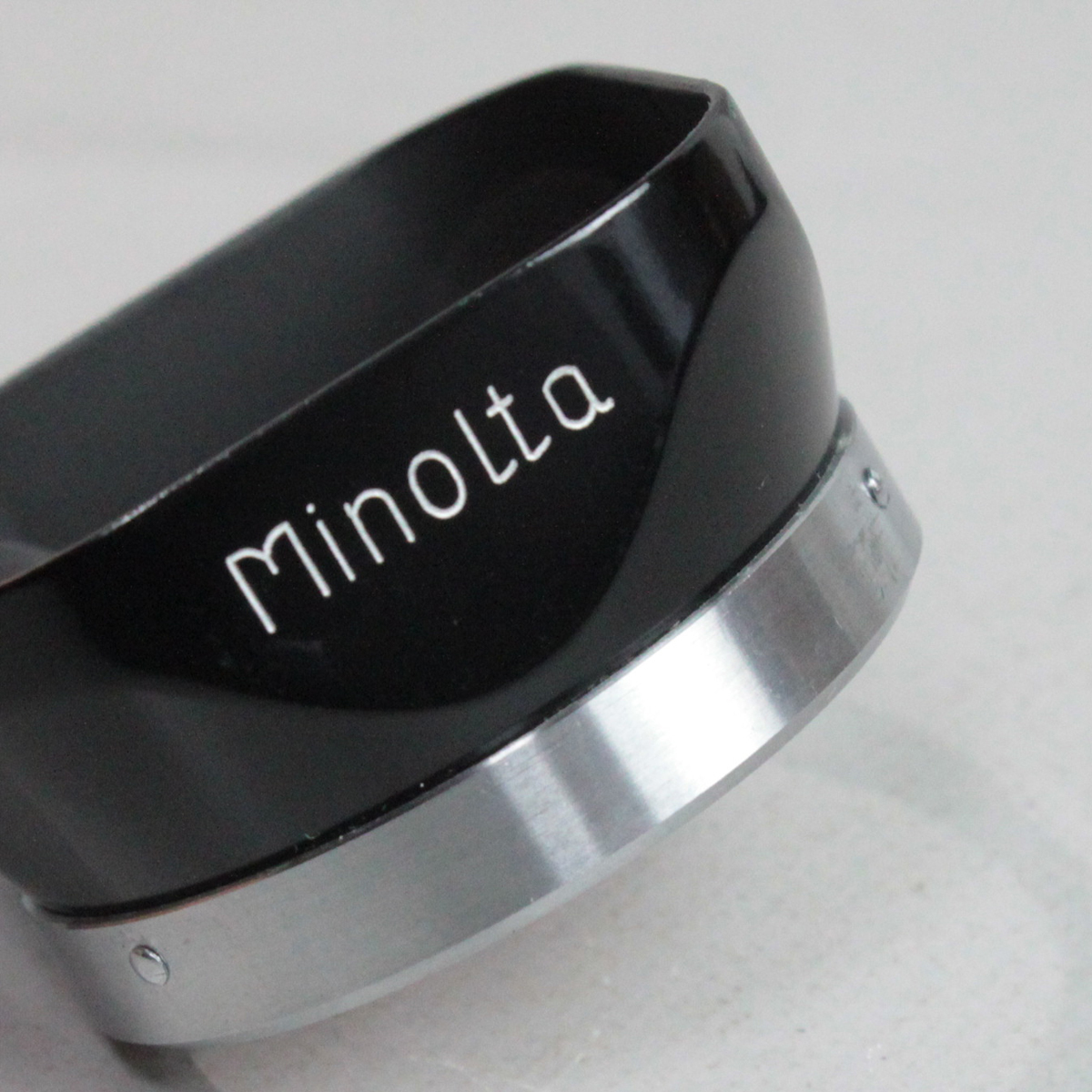 031480 【良品 ミノルタ】 minolta 取付口径37.5mm バヨネット式角型メタルレンズフード for オートコード _画像5