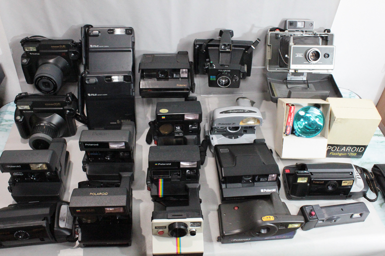 030207 [ instant camera junk ] Fuji film * Polaroid instant camera large amount together 