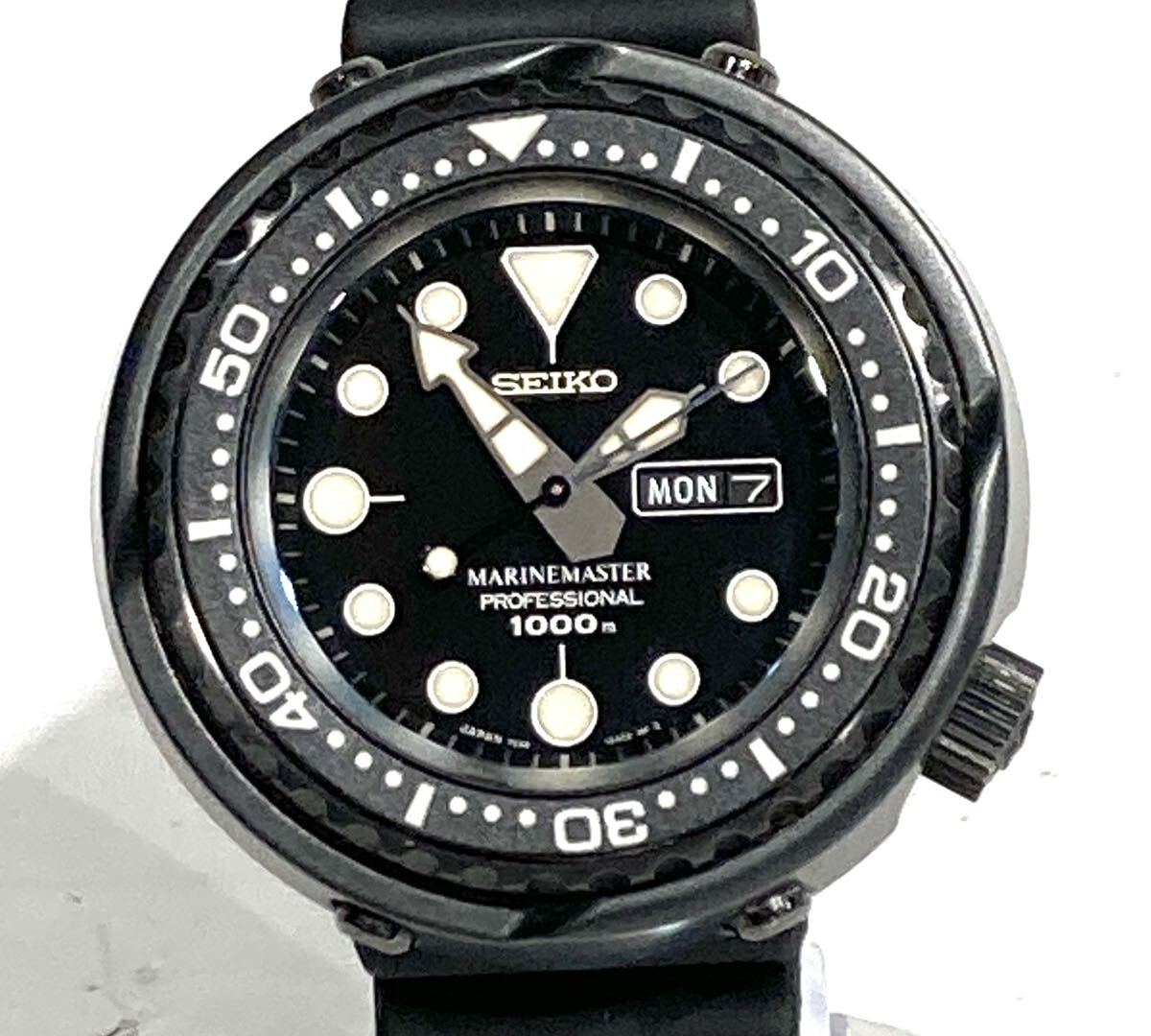 △bk-611 SEIKO セイコー 腕時計 SBBN011 7C46-0AA0 プロスペックス 1000m マリンマスター ダイバーズ デイト ブラック文字盤 (S89-3)_画像3