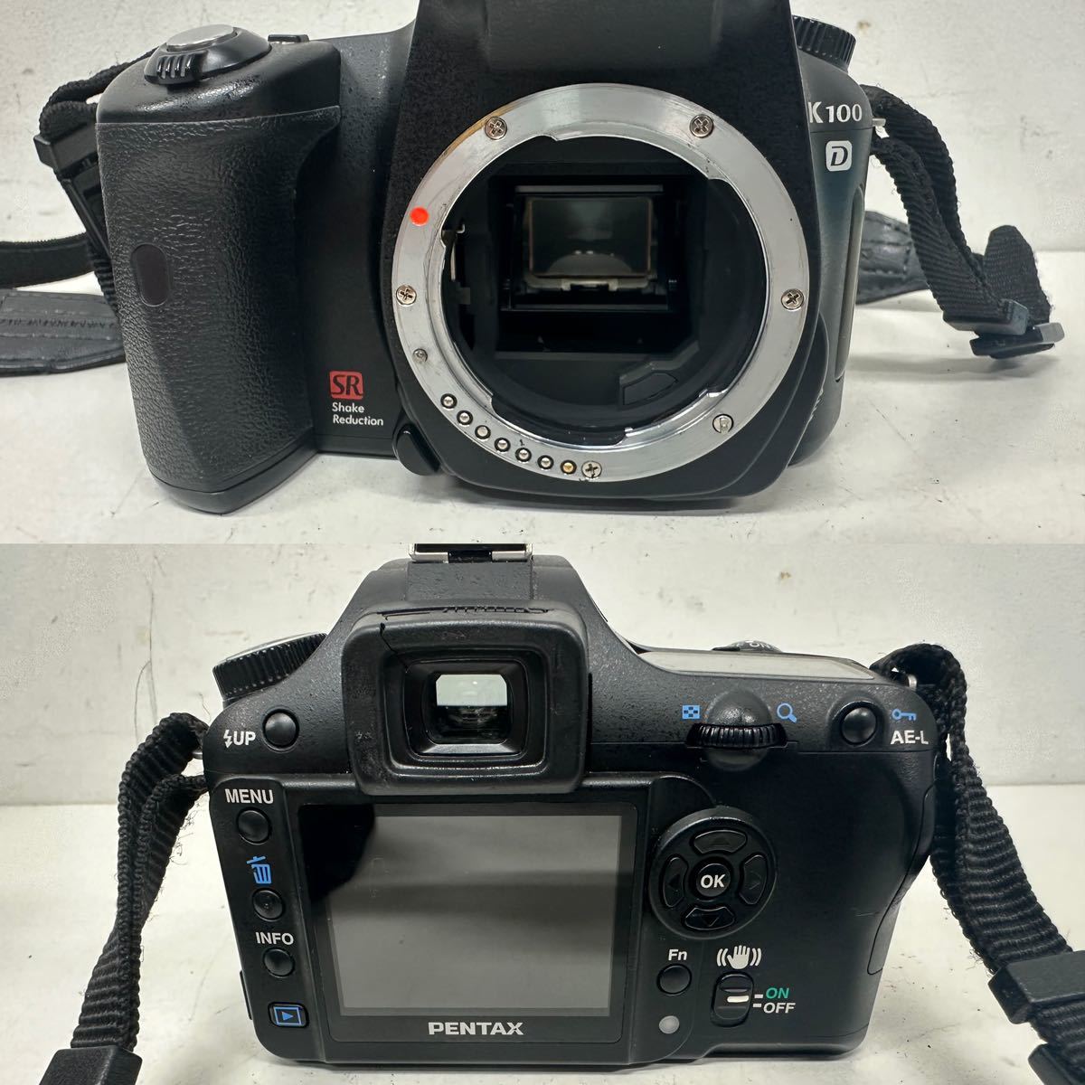 PENTAX ペンタックスK100D レンズセット 1:3.5-5.6 18-55mm AL 1:4-5.6 50-200mm EDデジタル一眼レフカメラ ケース付 デジカメ O106-4_画像4