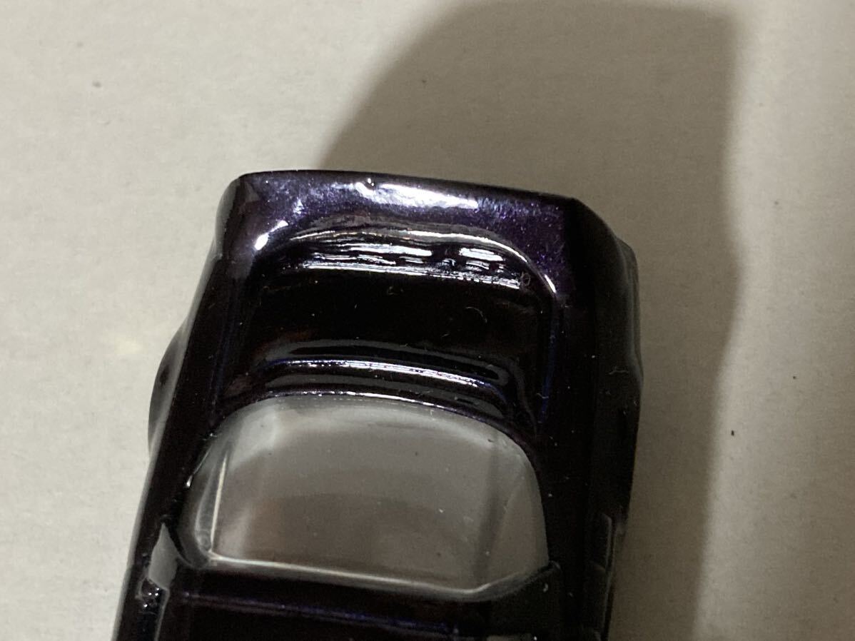 NSX ホンダ HONDA 前後.ミラーパテ盛りデコボコ有.濃い紫全塗装 裏削りホットウィール付 1/59 日本製トミカ78 同梱本日終了分.木曜迄支払_パテ盛りデコボコ有