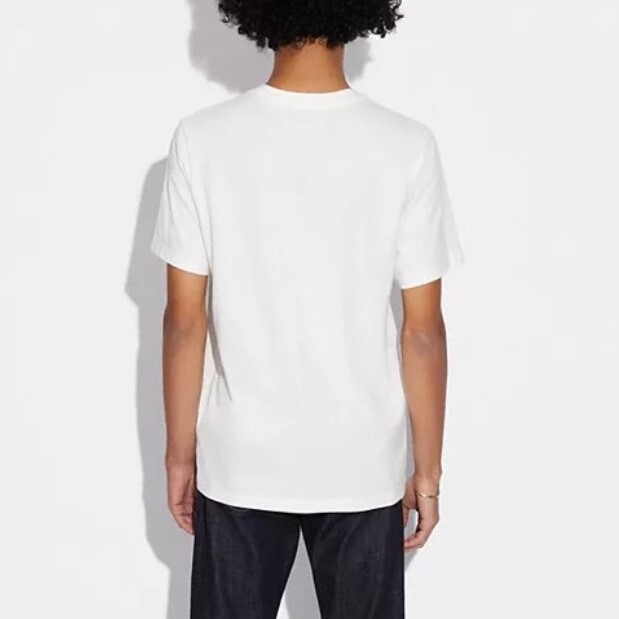 * new goods / regular goods *[COACH*C9693-M] Coach tops short sleeves Logo T-shirt white simple unisex regular price 29,700 jpy 1 point only!!