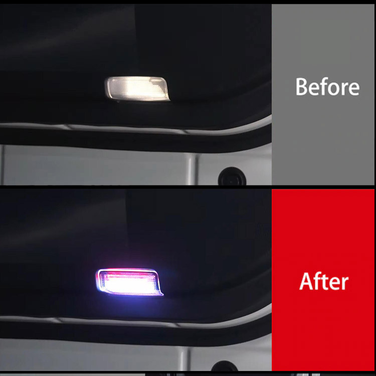 トヨタ 新型 ハリアー 80系 LED カーテシランプ ドアウェルカムライト 赤点滅/白点灯 カスタムパーツ 内装パーツ 配線加工不要 2個_画像6