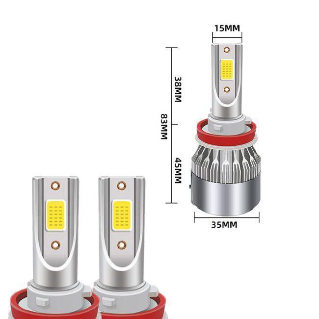 爆光 H8 H11 H16 LEDフォグランプ ホワイト16000lmバルブ 対応規格：H8/H9/H11/H16兼用 LED：COBチップ 素材：特製アルミ合金 DC12V