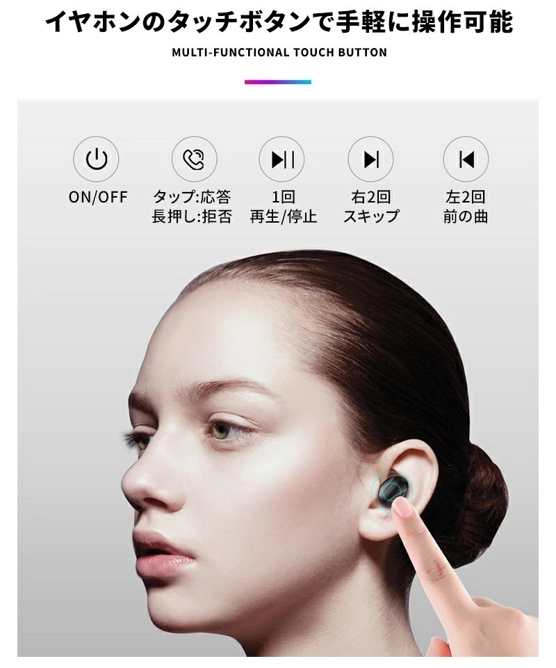 Bluetoothイヤホン　カナル型イヤフォン　XG13　黒　最新版　Bluetoothイヤフォン　ワイヤレスイヤホン　ワイヤレスイヤフォン　カナル式_画像5