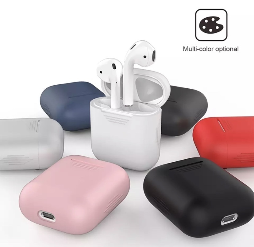 AirPods ケース カバー シリコン　エアーポッズ エアーポッド　ホワイト i12やi14など様々なイヤホンでも利用可能 特殊加工 完全保護