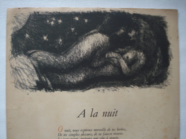 エドゥアール・ゴエルグ ジュール・シュペリヴィエル「夜に」の挿絵 リトグラフ/Edouard Goerg Lithographi/A La Nuit：Jules Supervielle_画像8