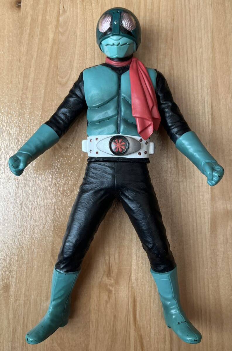 ◇仮面ライダー ソフビ魂 仮面ライダー 旧1号 中古 ソフビ フィギュア 2005 バンダイ 現状_画像1