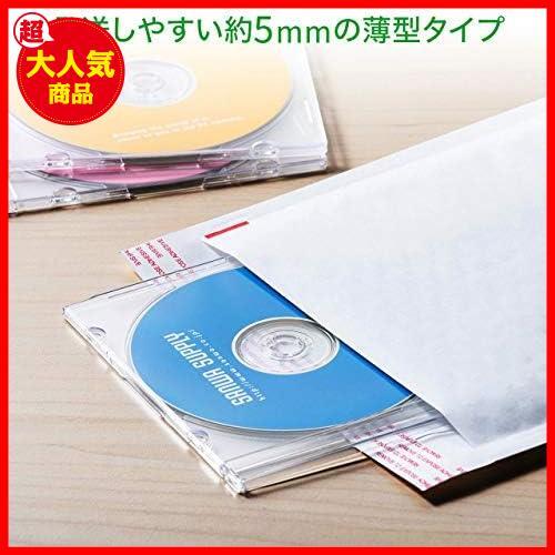 ★50枚セット★ スリムCD/DVD/BDケース 1枚収納×50枚セット 厚さ約5mm薄型タイプ クリア FCD-PU50Cの画像4