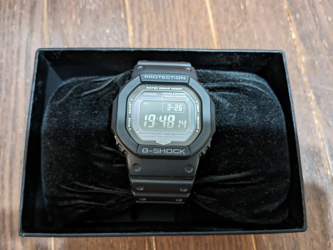 ★美品カシオG-SHOCK The G DIGITAL GW-5600BJ-1JFブラックフェイス電波ソーラー28600円_画像1