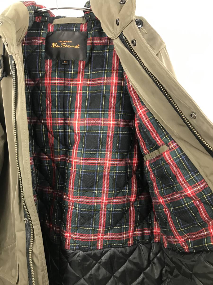 Ben Sherman　ベンシャーマン　レディースモッズコート　Ｍサイズ　カーキロングアウター　JUB-143_画像5