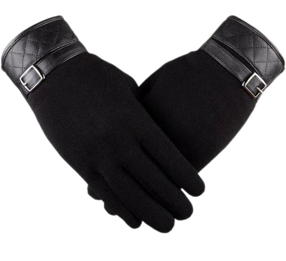 ③＊1品限定＊メンズ 手袋 フリーサイズ 冬用 かっこいい おしゃれ　 グローブ ブラック 黒