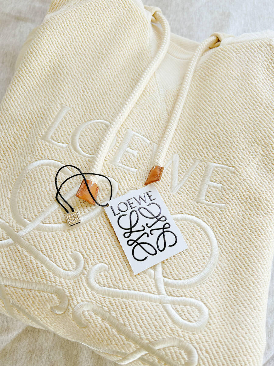 LOEWE Reverse Anagram Hoodie / Ivory / L_画像7