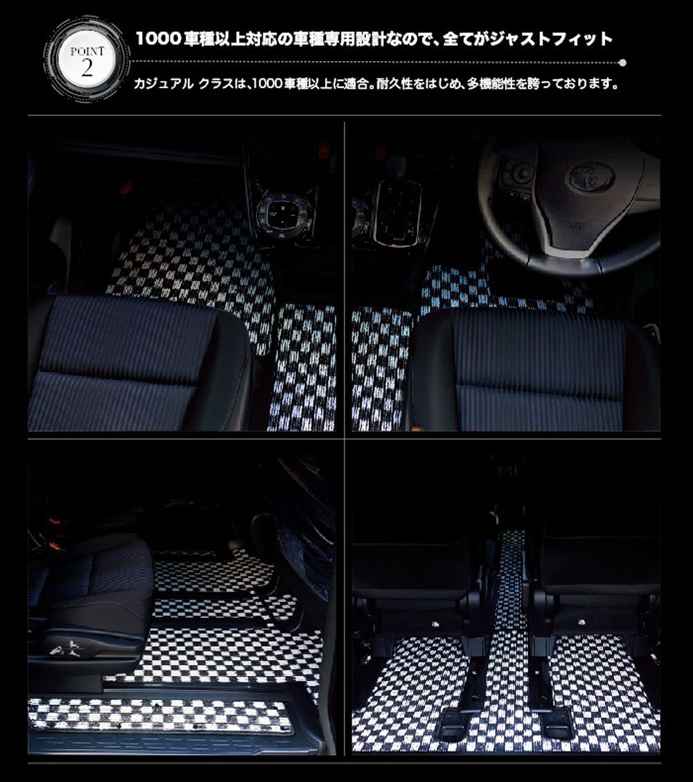 日本製 フロアマット 送料無料 新品 【 BMW 5シリーズ F10 セダン 】 右ハンドル H22.03～H25.07 5枚SET 【ブラック×シルバー】_画像6