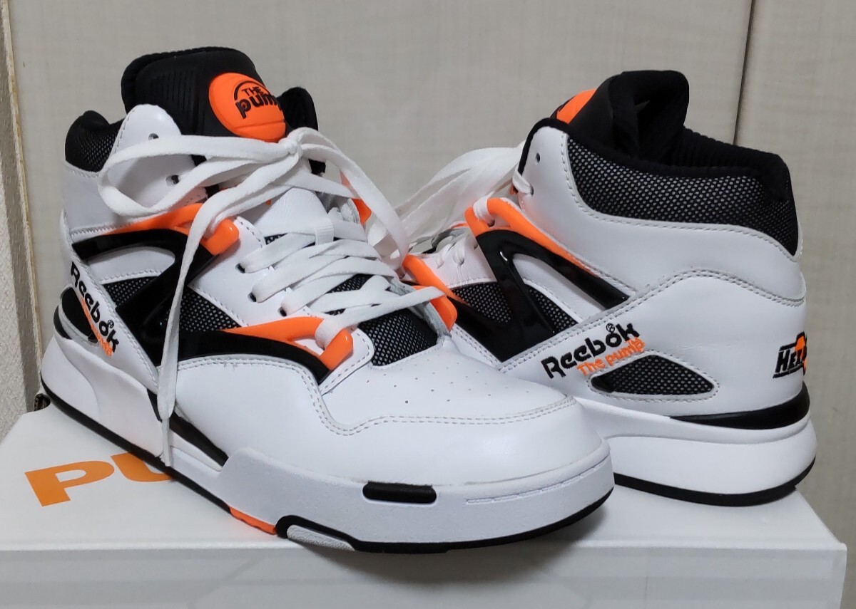 Reebok Pump Omni Zone II G57540リーボック ポンプ オムニ ゾーン 2 G57540 ホワイト+ブラック+ワイルドオレンジ_画像1