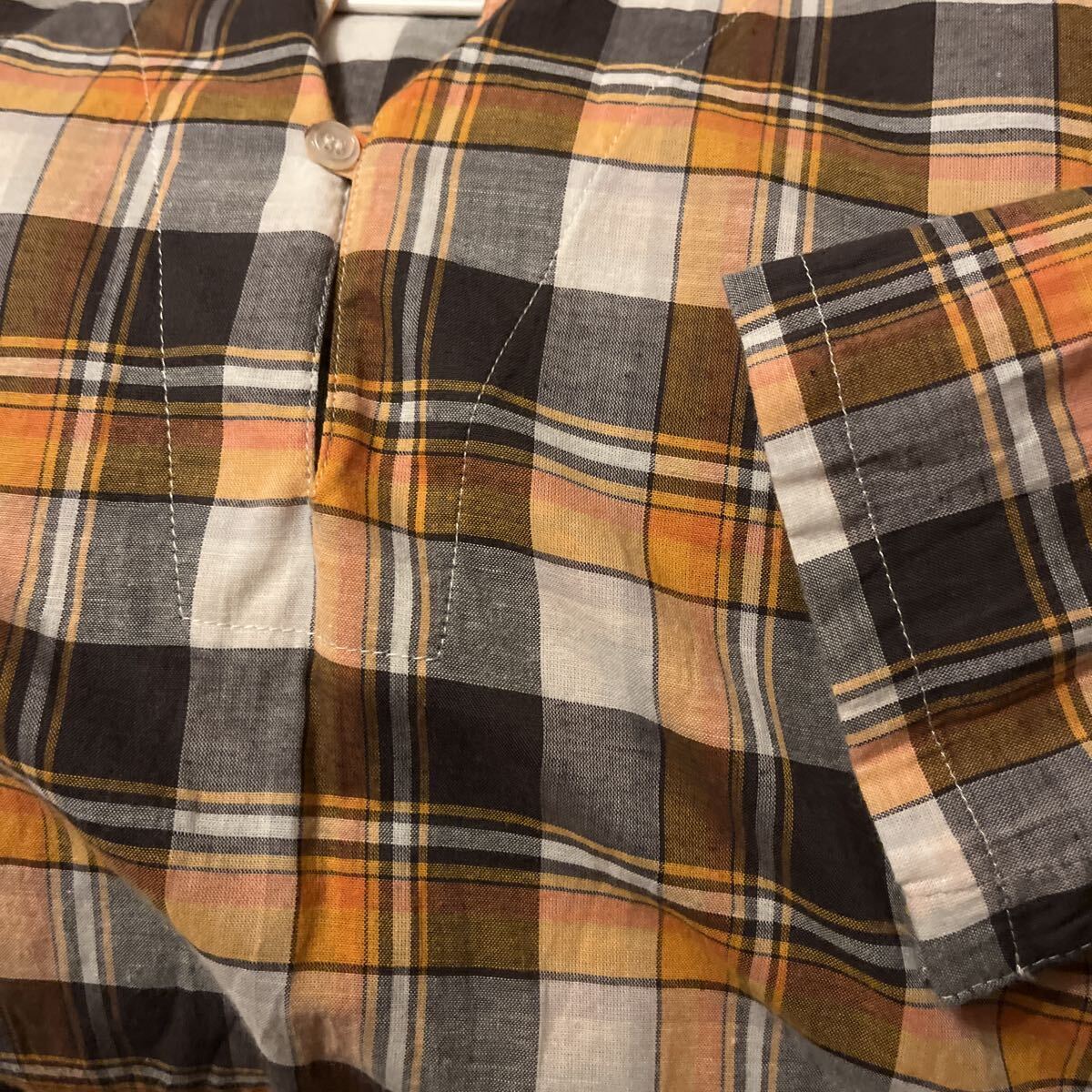 チャオパニック　七分袖チェックシャツ 半端丈　メンズSサイズ ゆったり_画像8