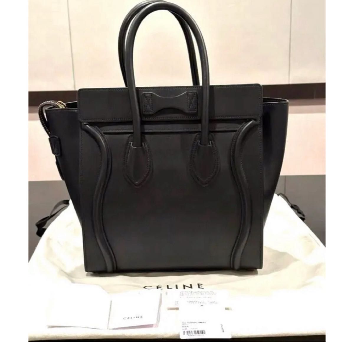 極美品 CELINE ラゲージ マイクロショッパー セリーヌ スムース 極美品 CELINE ラゲージ マイクロショッパー セリーヌ スムース